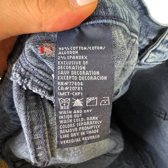 Tommy Hilfiger Juniors Y2K Low Rise Flared Wide Leg Cargo Pocket Jeans - Picture 8 of 9